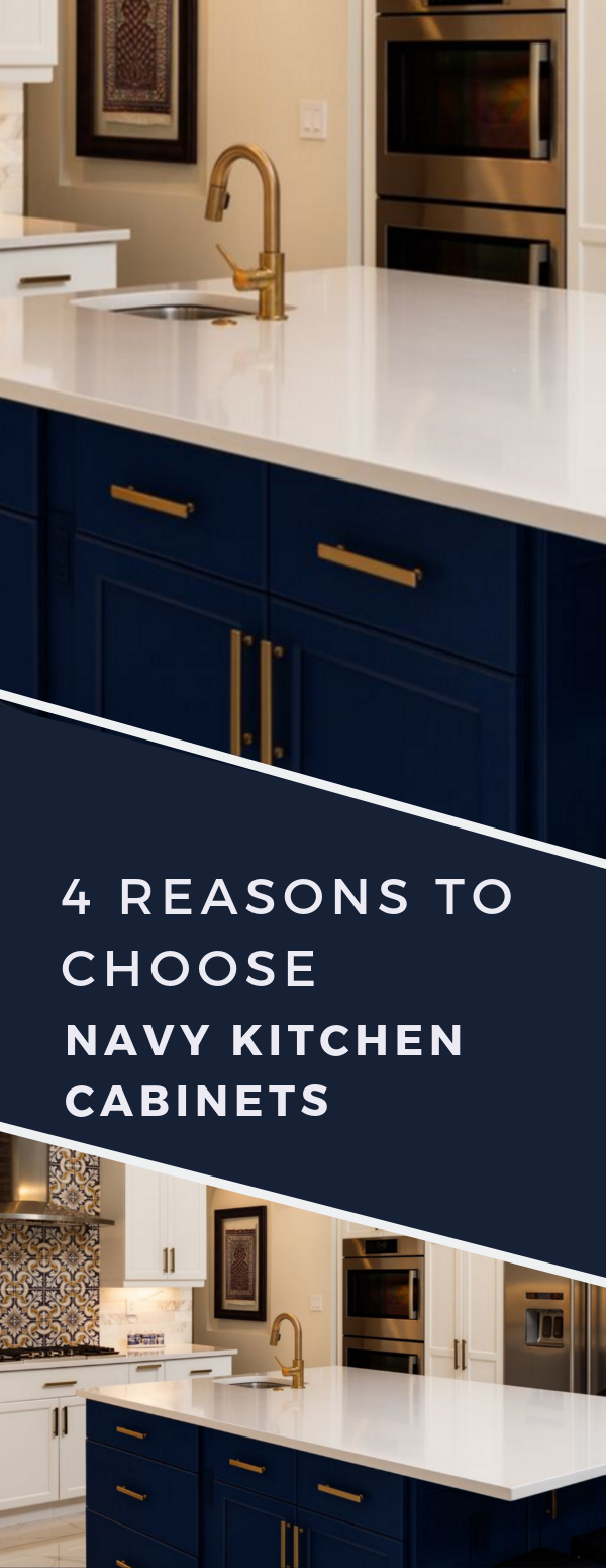 navy kitchen cabinets